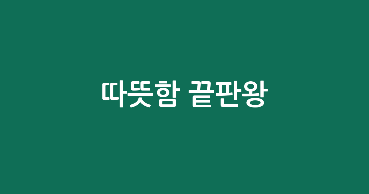따뜻함 끝판왕! 겨울 필수템 기모 후드티 BEST 5 추천