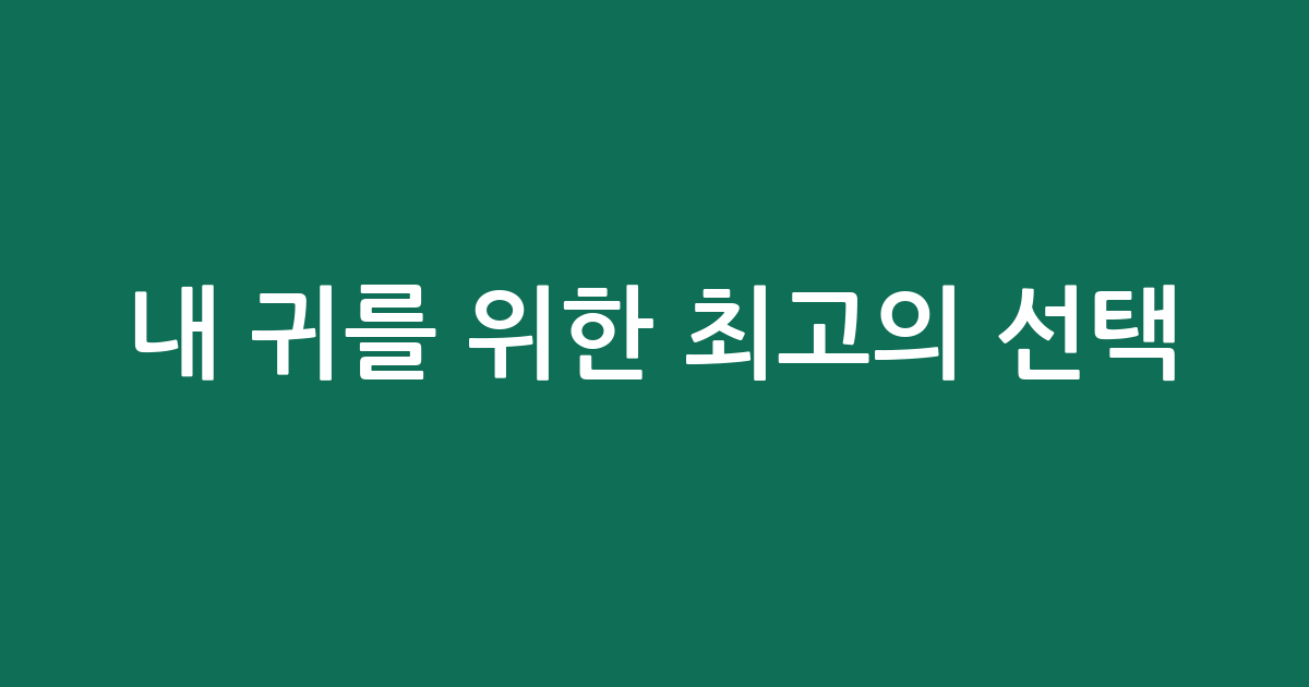 내 귀를 위한 최고의 선택! 노이즈캔슬링 이어폰 추천 BEST 5