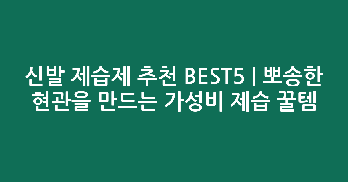 신발 제습제 추천 BEST5 | 뽀송한 현관을 만드는 가성비 제습 꿀템 비교