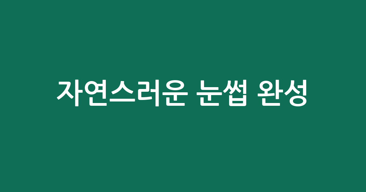 자연스러운 눈썹 완성! 인생 아이브로우 BEST 5 추천 ✨