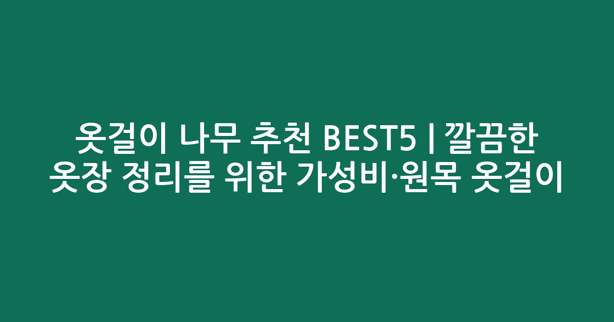 옷걸이 나무 추천 BEST5 | 깔끔한 옷장 정리를 위한 가성비·원목 옷걸이 비교