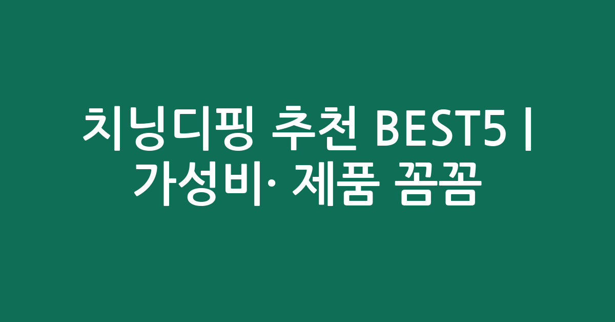 치닝디핑 추천 BEST5 | 가성비·인기 제품 꼼꼼 비교