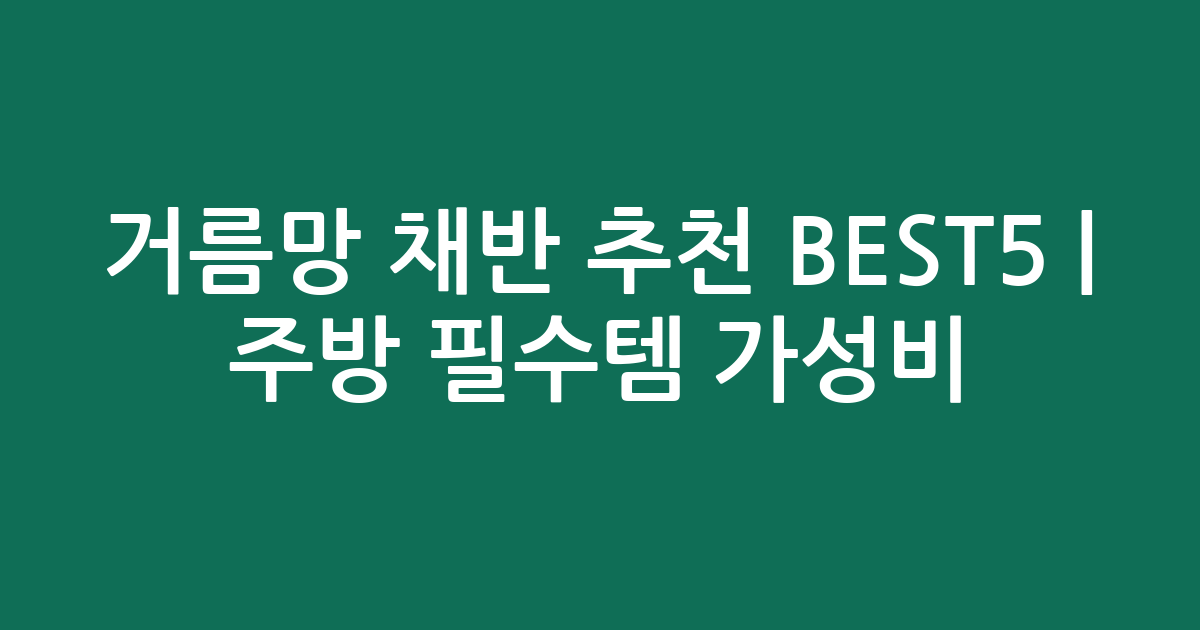 거름망 채반 추천 BEST5 | 주방 필수템 가성비 인기 비교