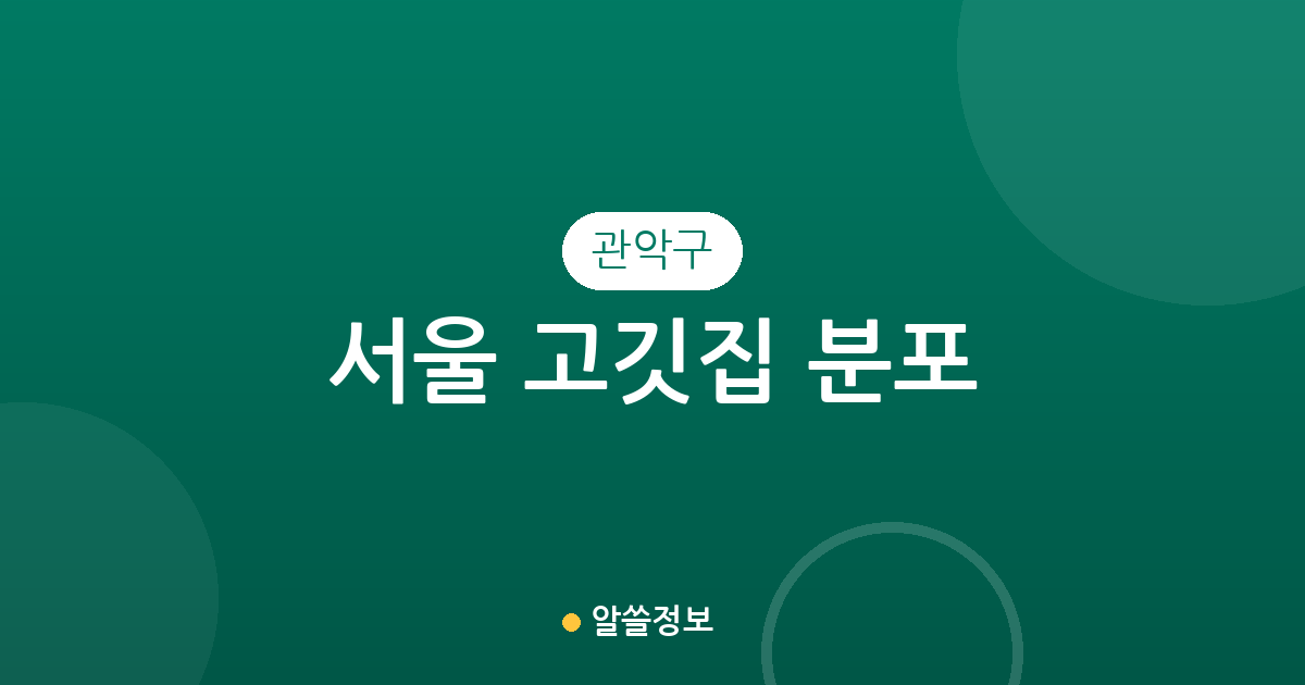서울 관악구 고깃집 분포 분석: 신림동부터 낙성대동까지 밀집 상권 알아보기